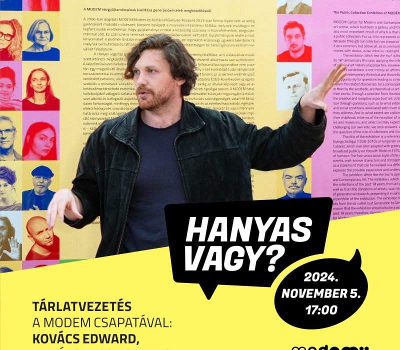 Kovács Edward tárlatvezetése a Hanyas vagy? című kiállításon