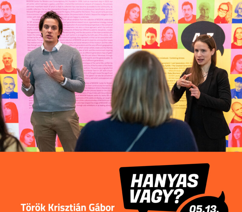 Jelnyelvi tolmácsolással kísért kurátori tárlatvezetés Török Krisztián Gáborral