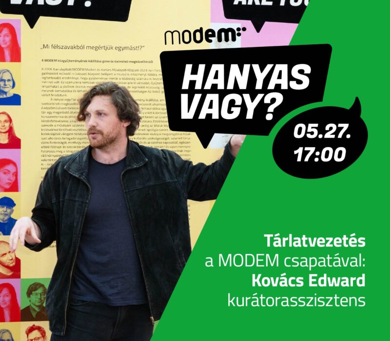 Kovács Edward tárlatvezetése a Hanyas vagy? című kiállításon