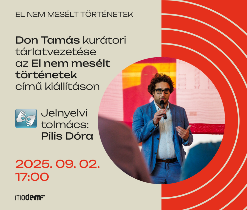Don Tamás kurátori tárlatvezetése az El nem mesélt történetek című kiállításon