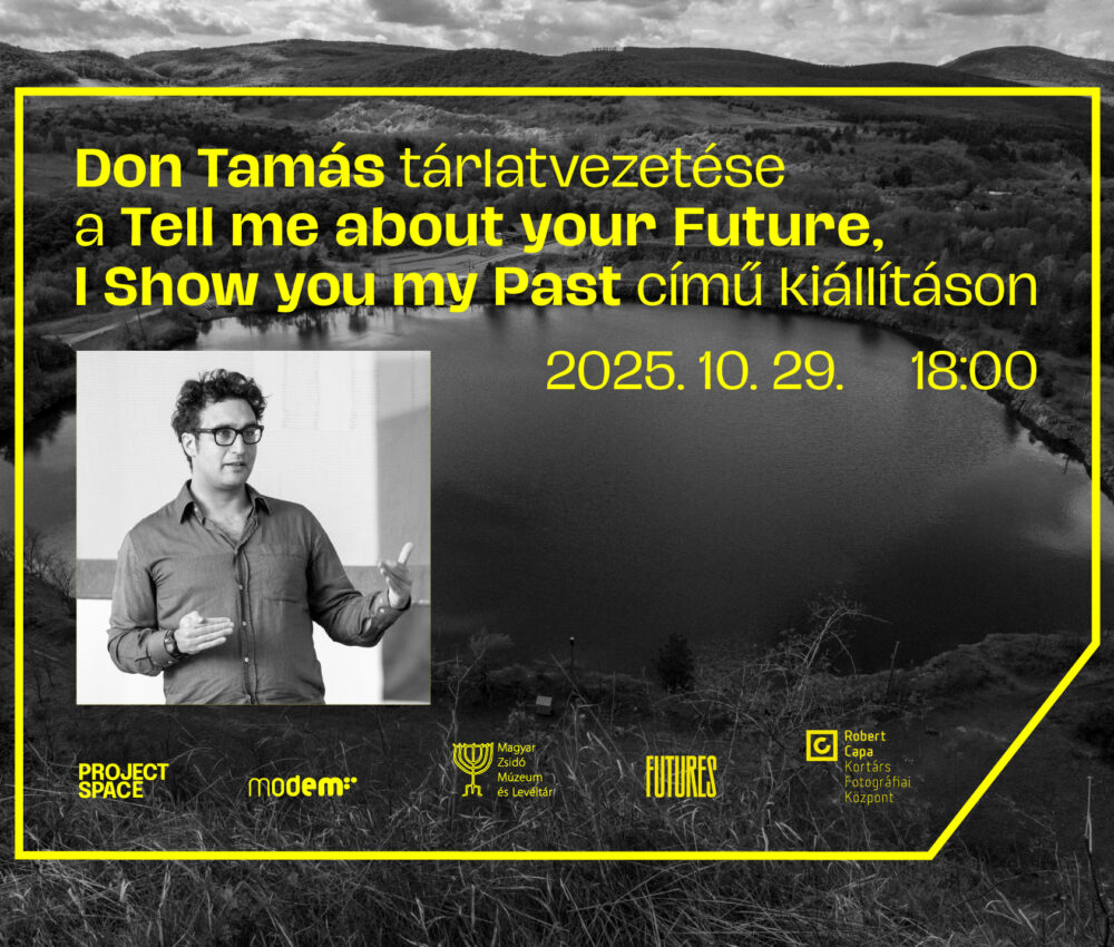 Don Tamás tárlatvezetése a Tell me about your Future, I Show you my Past című kiállításon