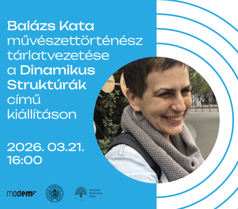 Balázs Kata művészettörténész tárlatvezetése a Dinamikus struktúrák című kiállításon