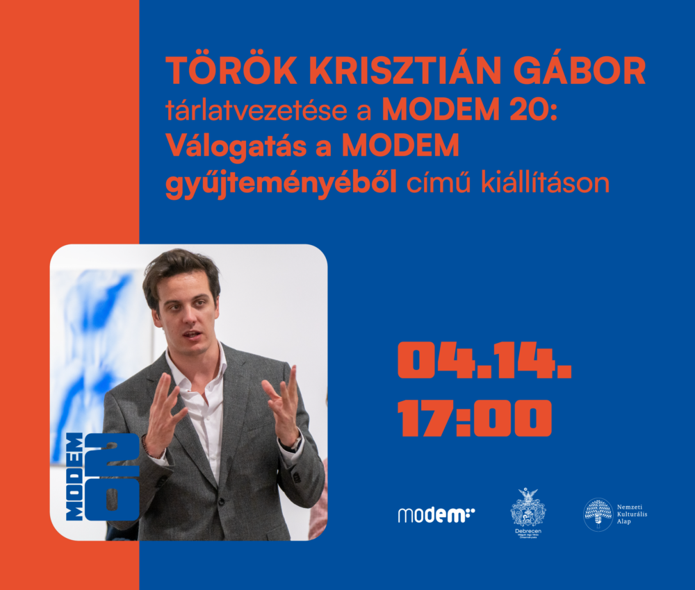 Török Krisztián Gábor kurátor tárlatvezetése a MODEM20: Válogatás a MODEM gyűjteményéből című kiállításon