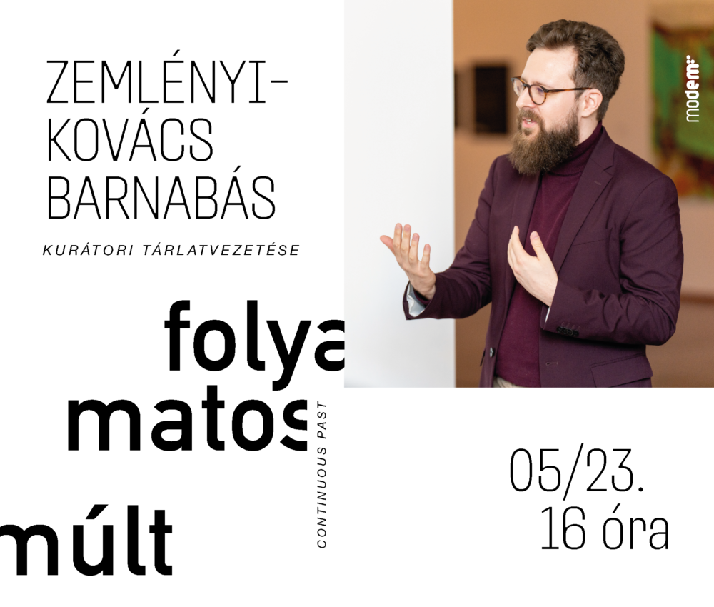 Zemlényi-Kovács Barnabás kurátori tárlatvezetése a Folyamatos múlt című kiállításon