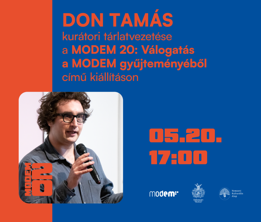 Don Tamás kurátori tárlatvezetése a MODEM 20 kiállításon