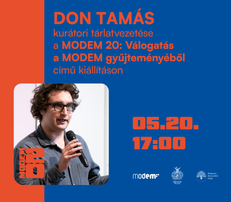 Don Tamás kurátori tárlatvezetése a MODEM 20 kiállításon