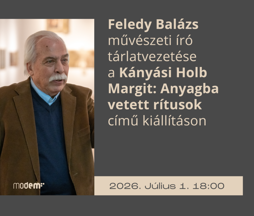 Feledy Balázs művészeti író tárlatvezetése az Anyagba vetett rítusok című kiállításon