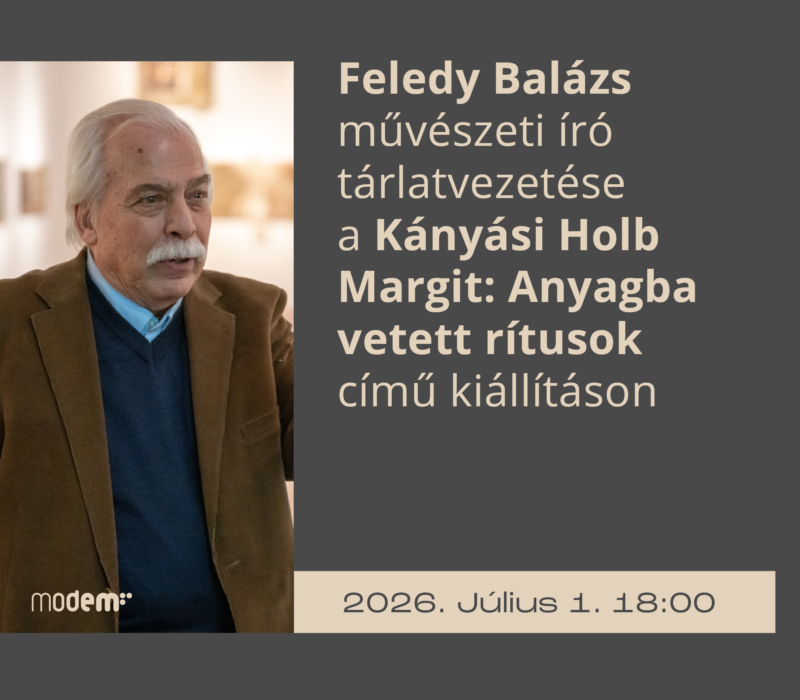 Feledy Balázs művészeti író tárlatvezetése az Anyagba vetett rítusok című kiállításon