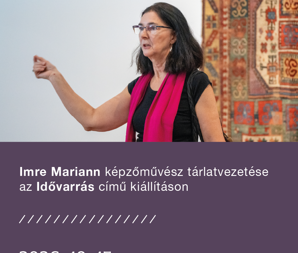 Imre Mariann képzőművész tárlatvezetése az Idővarrás című kiállításon